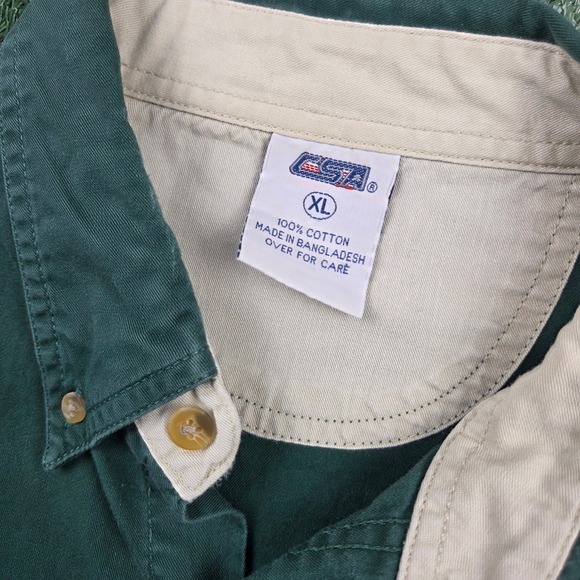 Vintage Green Bay Packers CSA Mens XL Green Cotton Button Down Shirt NFL Logo - Picture 6 of 8